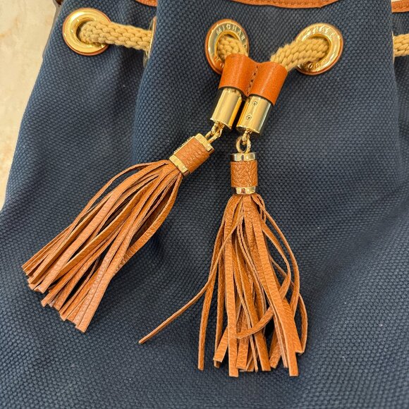 Michael Kors Navy Blue Nautical Bucket Bag - Picture 4 of 7